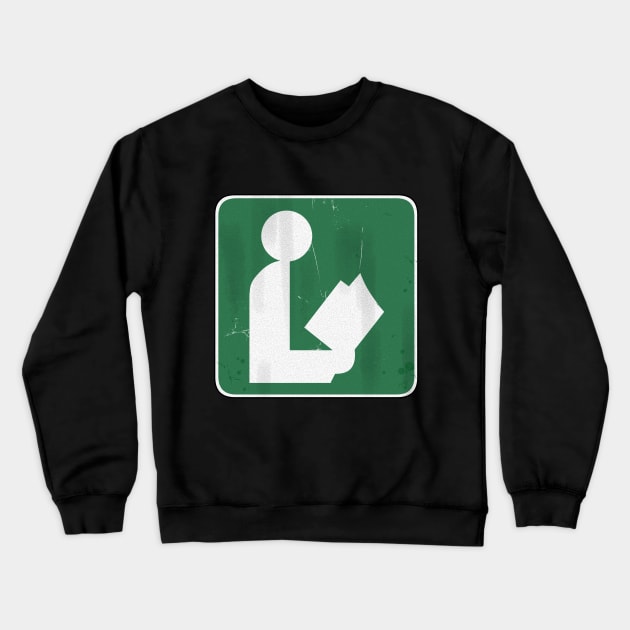 Library Here Crewneck Sweatshirt by HeroInstitute